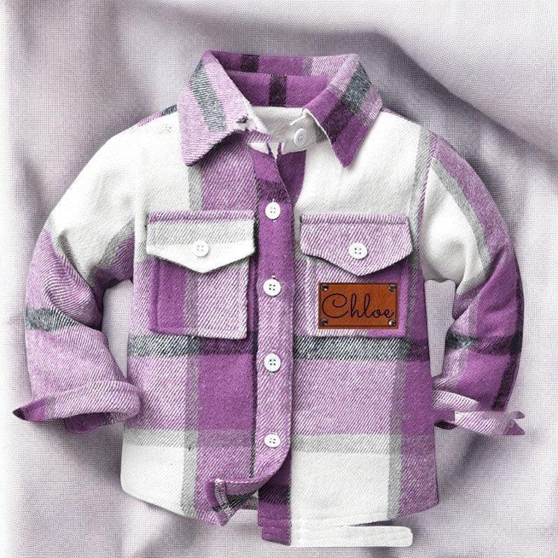 Little Lumberjack – Soft Patchwork Flannel Checkered Shirt for Kids