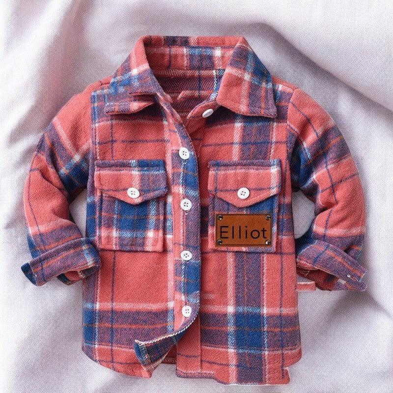 Little Lumberjack – Soft Patchwork Flannel Checkered Shirt for Kids