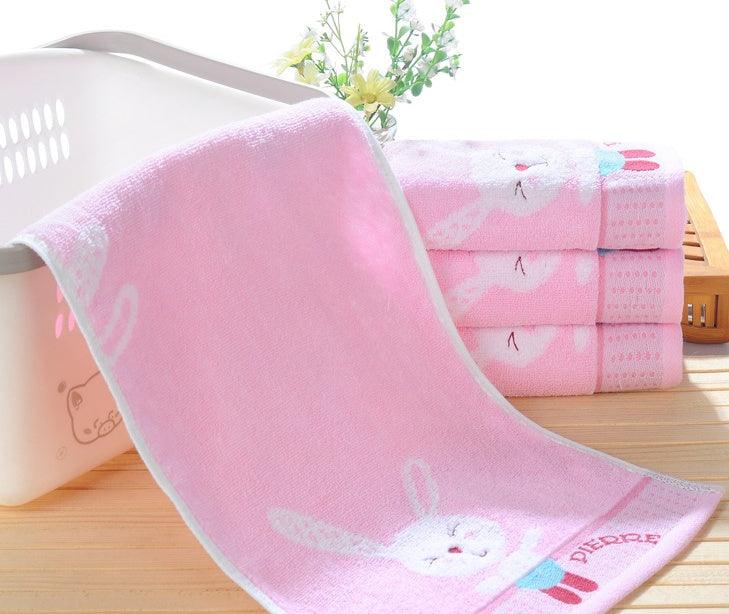 Pure Cotton 32 Share Cartoon Children Wash Face Small Towel Water Absorbent Small Rabbit Manufacturers Direct 25x50cm - Babyzy