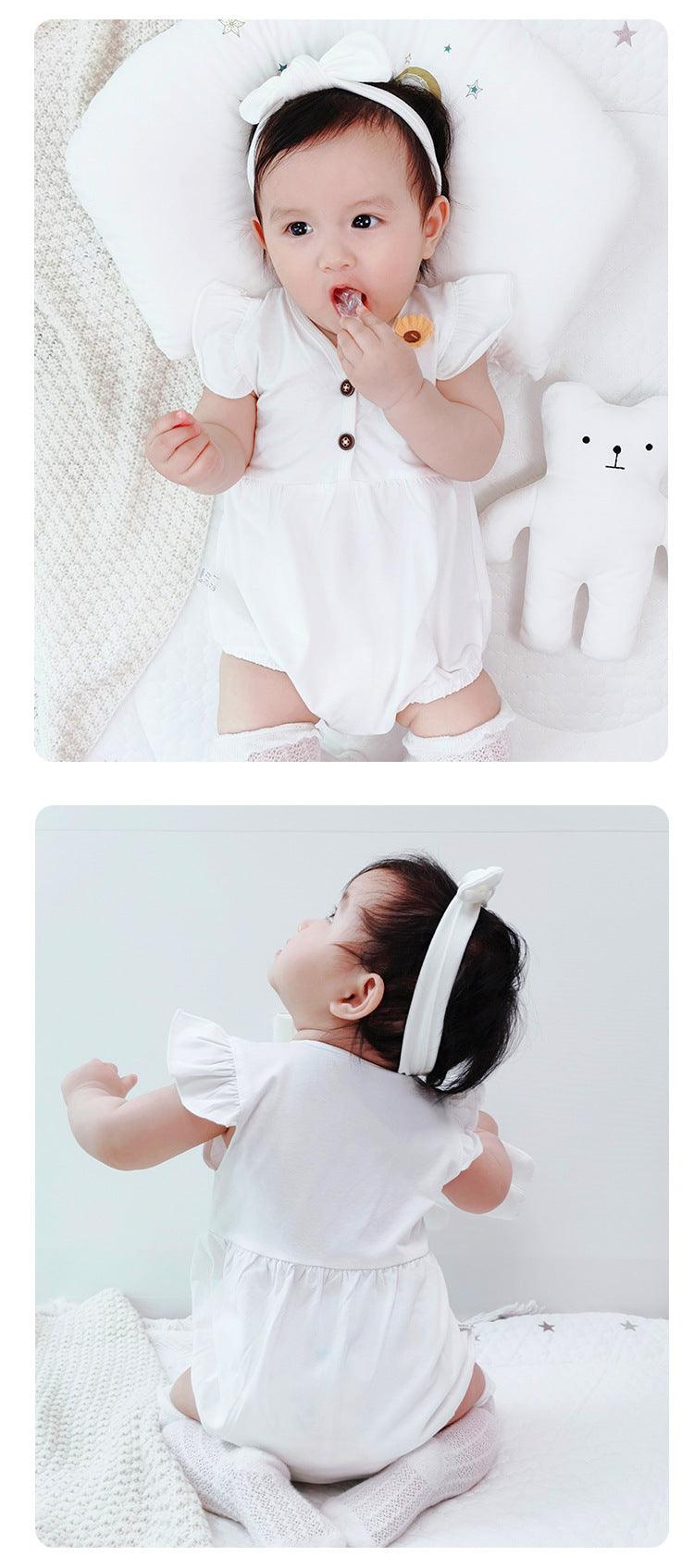 Sweet Summer Style! Newborn Baby Girl One-Piece Romper ☀️🌸 - Babyzy