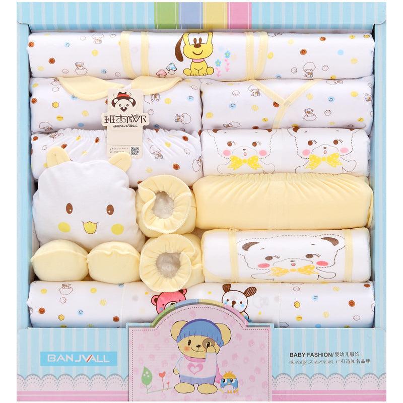 🎁 Ultimate Welcome Home Set – 18-Piece Cotton Newborn Essentials Gift Box - Babyzy