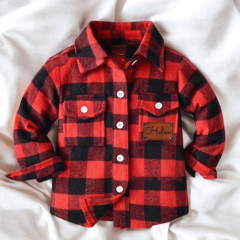 Little Lumberjack – Soft Patchwork Flannel Checkered Shirt for Kids