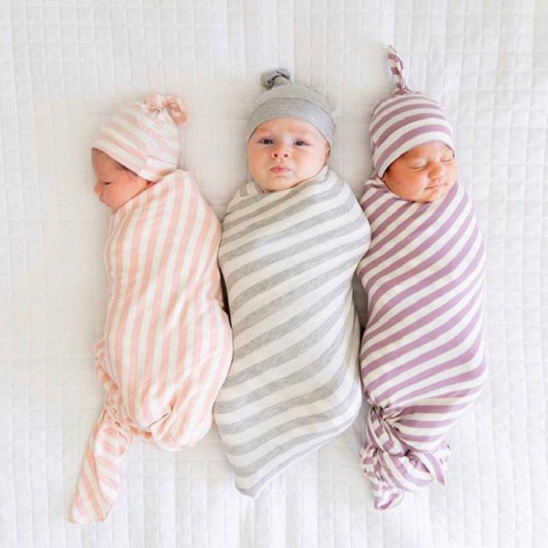 Soft Cotton Newborn Swaddle & Cap Set – Cozy Comfort for Baby's First Moments - Babyzy