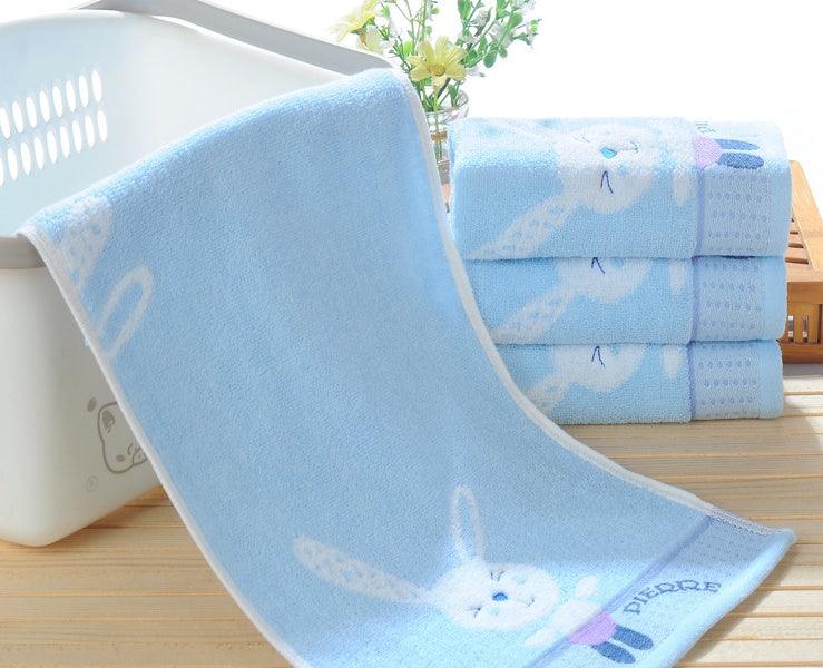 Pure Cotton 32 Share Cartoon Children Wash Face Small Towel Water Absorbent Small Rabbit Manufacturers Direct 25x50cm - Babyzy
