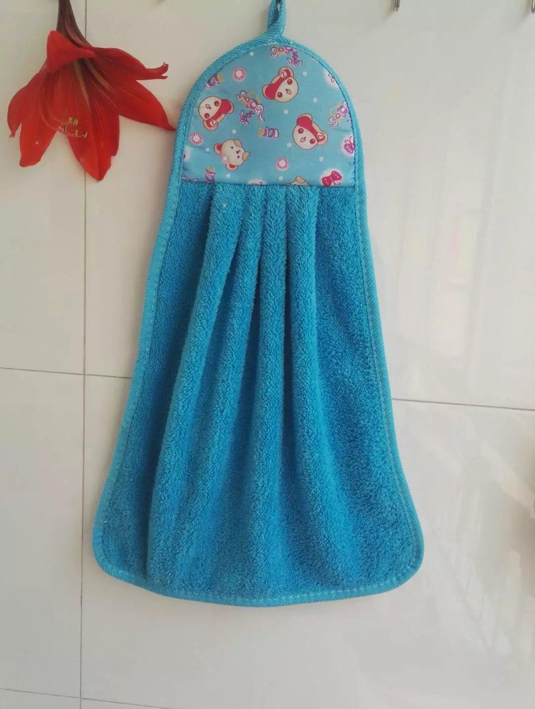 Water quick-drying hanging coral fleece hand towel - Babyzy