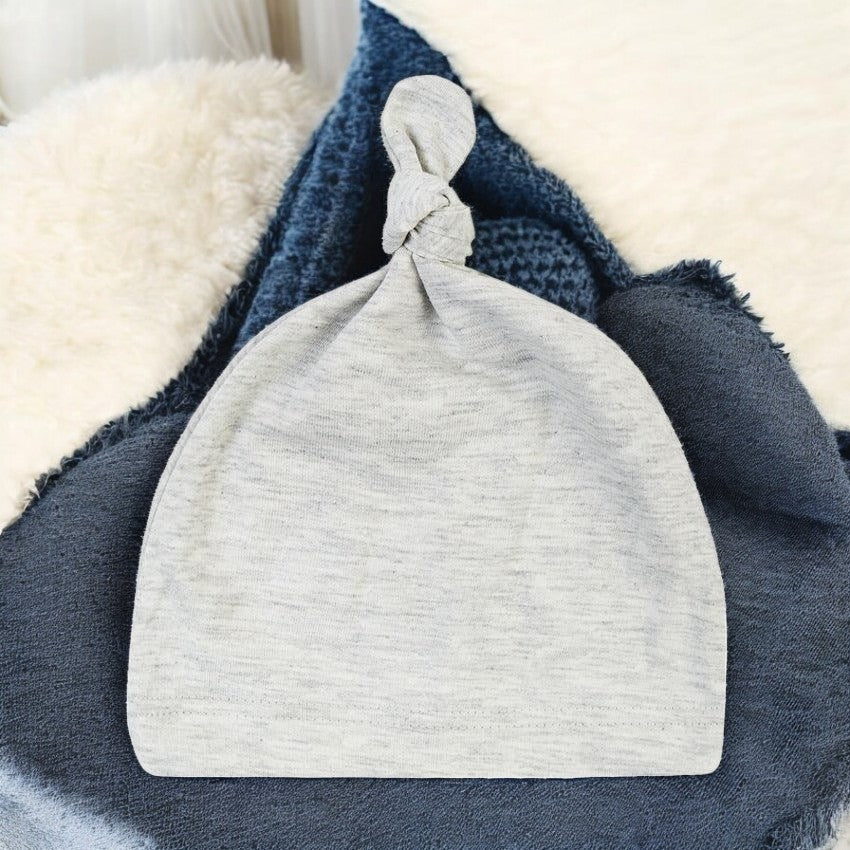 Gemütlich & süß! Weiche Knotenmütze für Neugeborene 🧢💖