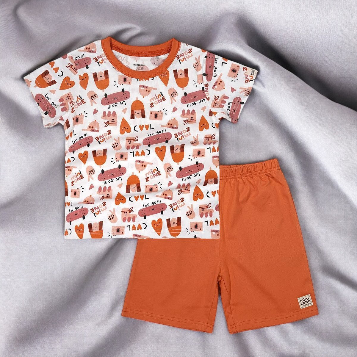 Match & Chill – Cotton Short-Sleeved Lounge Set for Parents & Baby