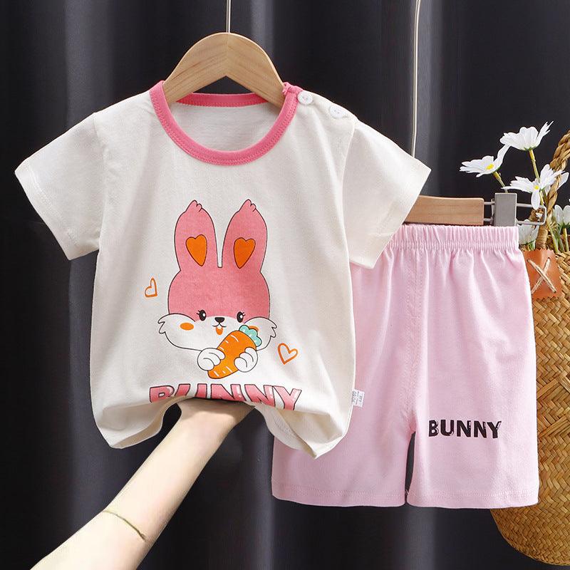 ☀️ Play All Day Set – 100% Cotton Short-Sleeved T-Shirt & Shorts for Kids - Babyzy