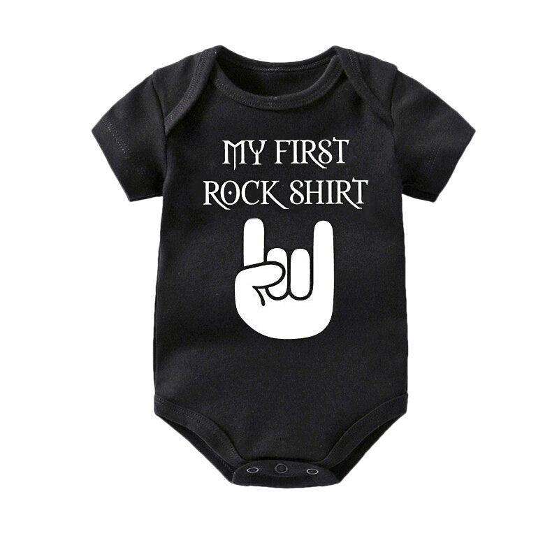Little Rebel – Finger Letter Printed Baby Romper - Babyzy