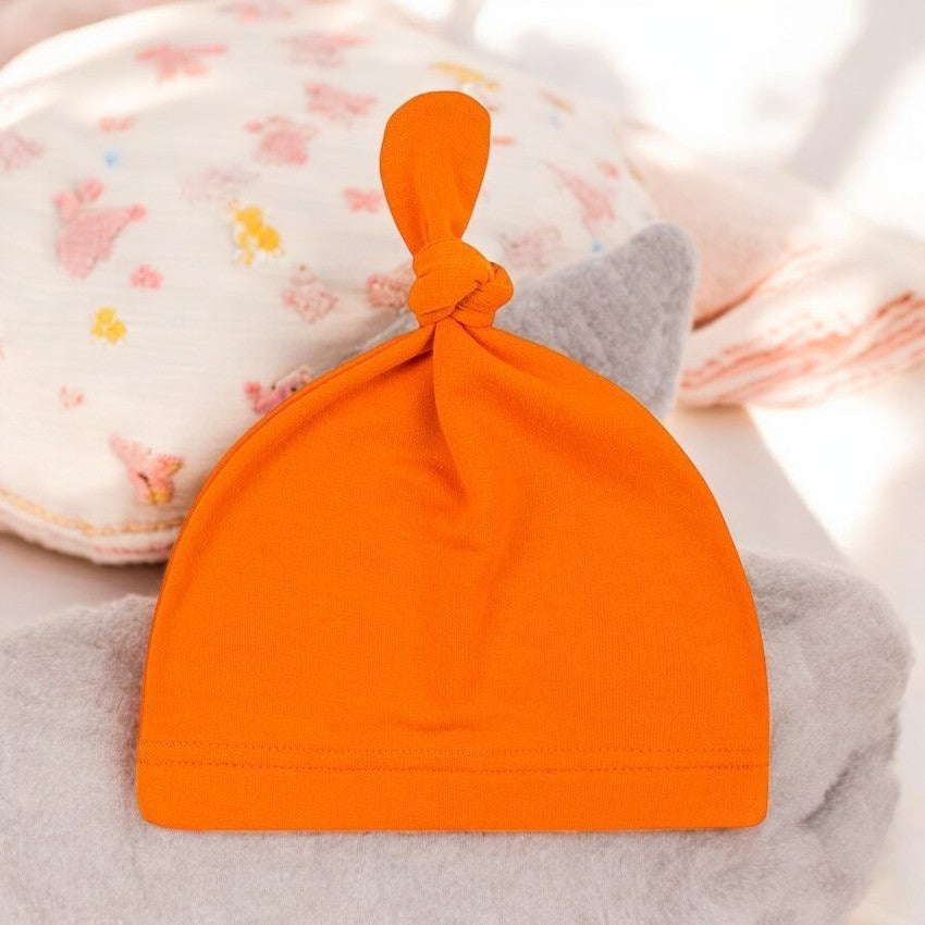 Gemütlich & süß! Weiche Knotenmütze für Neugeborene 🧢💖