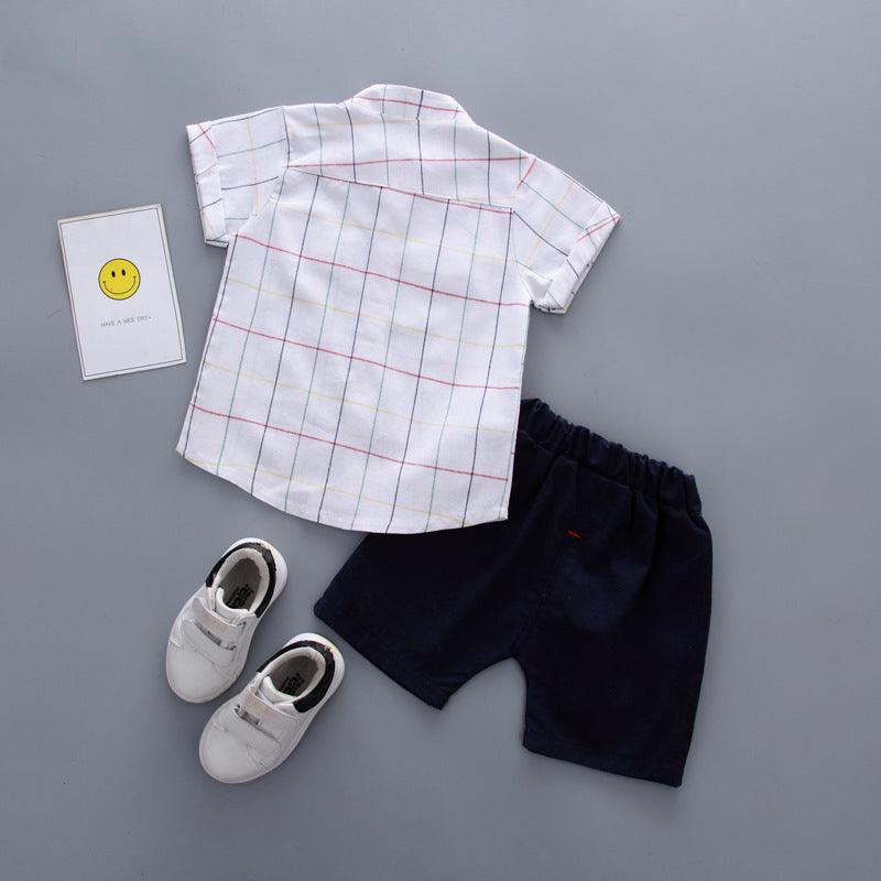 Cool and Classic – 2-Piece Short Sleeve Shirt and Shorts Set for Boys - Babyzy