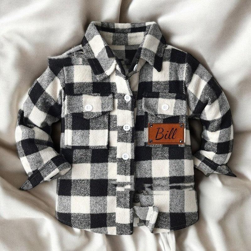 Little Lumberjack – Soft Patchwork Flannel Checkered Shirt for Kids