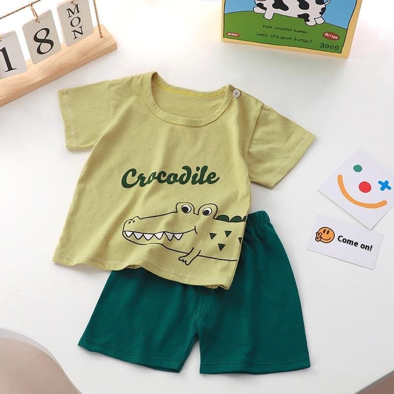 ☀️ Play All Day Set – 100% Cotton Short-Sleeved T-Shirt & Shorts for Kids - Babyzy