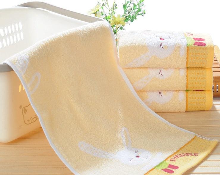 Pure Cotton 32 Share Cartoon Children Wash Face Small Towel Water Absorbent Small Rabbit Manufacturers Direct 25x50cm - Babyzy
