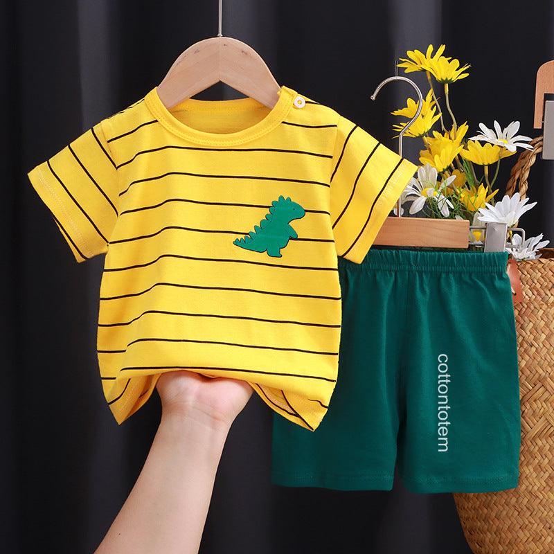 ☀️ Play All Day Set – 100% Cotton Short-Sleeved T-Shirt & Shorts for Kids - Babyzy