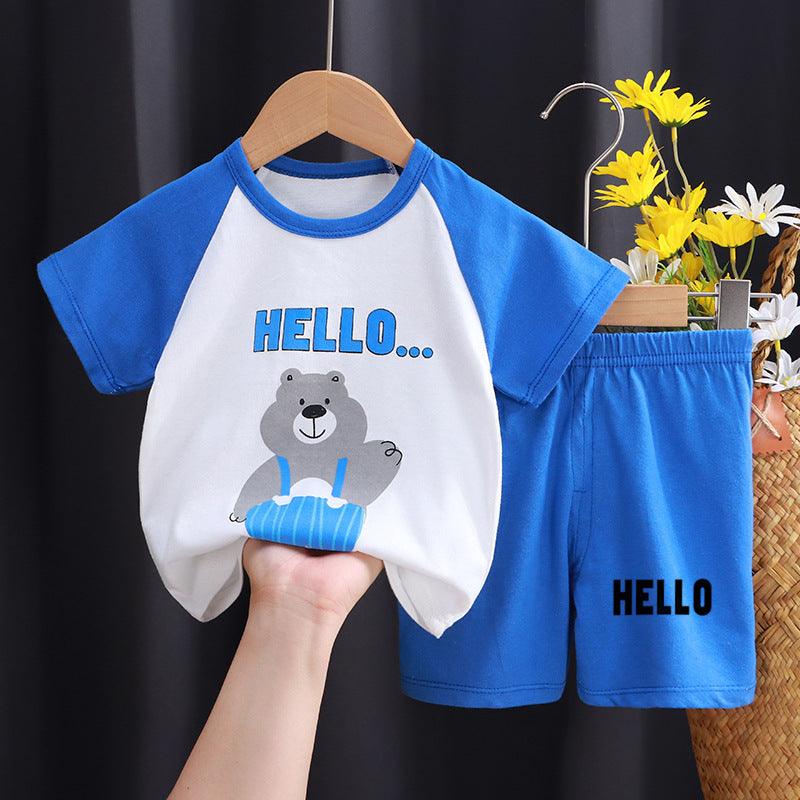 ☀️ Play All Day Set – 100% Cotton Short-Sleeved T-Shirt & Shorts for Kids - Babyzy