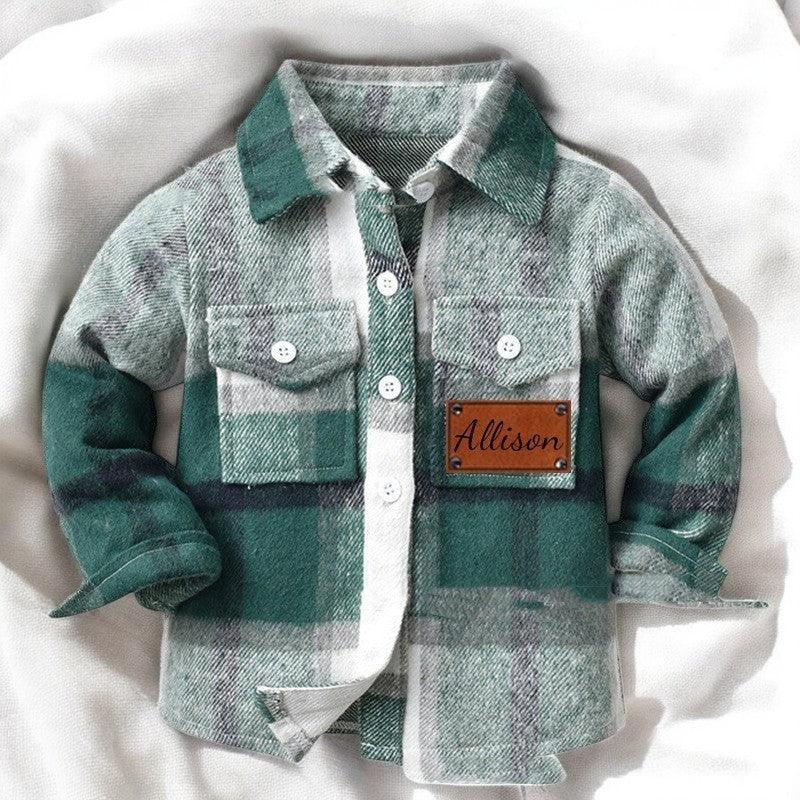 Little Lumberjack – Soft Patchwork Flannel Checkered Shirt for Kids