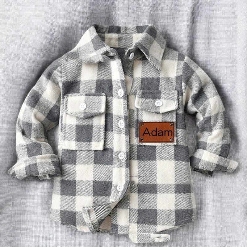 Little Lumberjack – Soft Patchwork Flannel Checkered Shirt for Kids