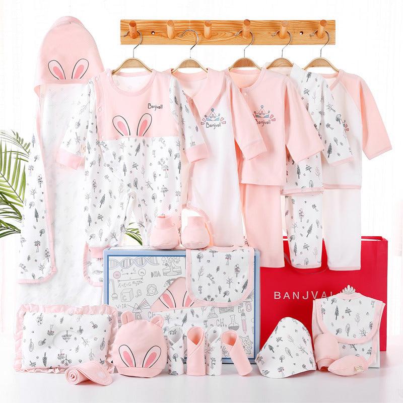 🎁 Bundle of Joy – Premium Newborn Gift Box Set (Soft Cotton Essentials) - Babyzy