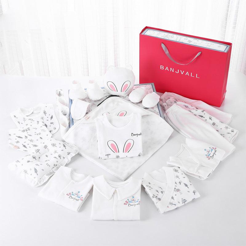 🎁 Bundle of Joy – Premium Newborn Gift Box Set (Soft Cotton Essentials) - Babyzy