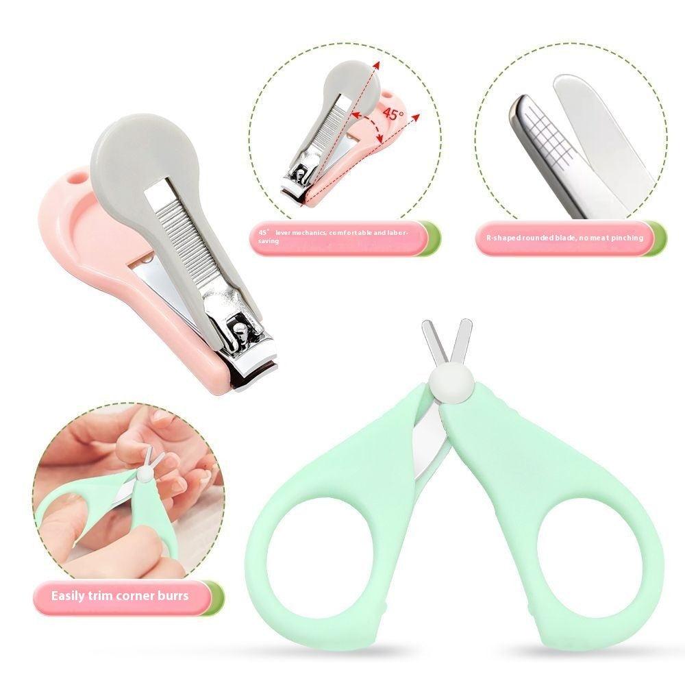 Safe & Easy Baby Nail Care: Cute 4-Piece Manicure Kit 👶✂️💖 - Babyzy