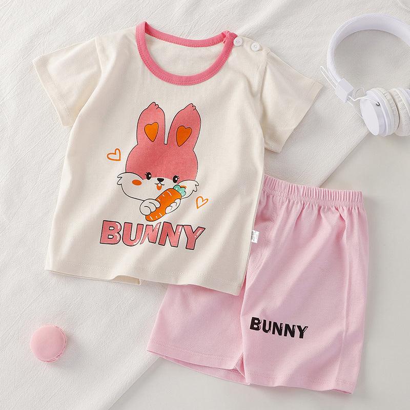 ☀️ Play All Day Set – 100% Cotton Short-Sleeved T-Shirt & Shorts for Kids - Babyzy