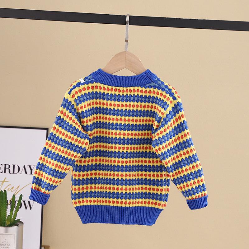 Rainbow Stripes Pullover Sweater - Babyzy