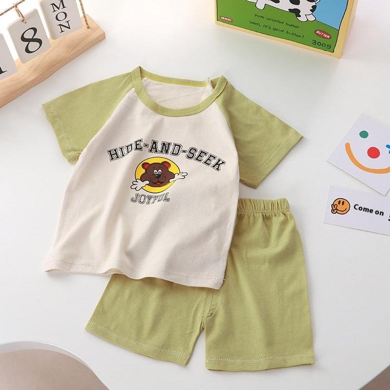 ☀️ Play All Day Set – 100% Cotton Short-Sleeved T-Shirt & Shorts for Kids - Babyzy