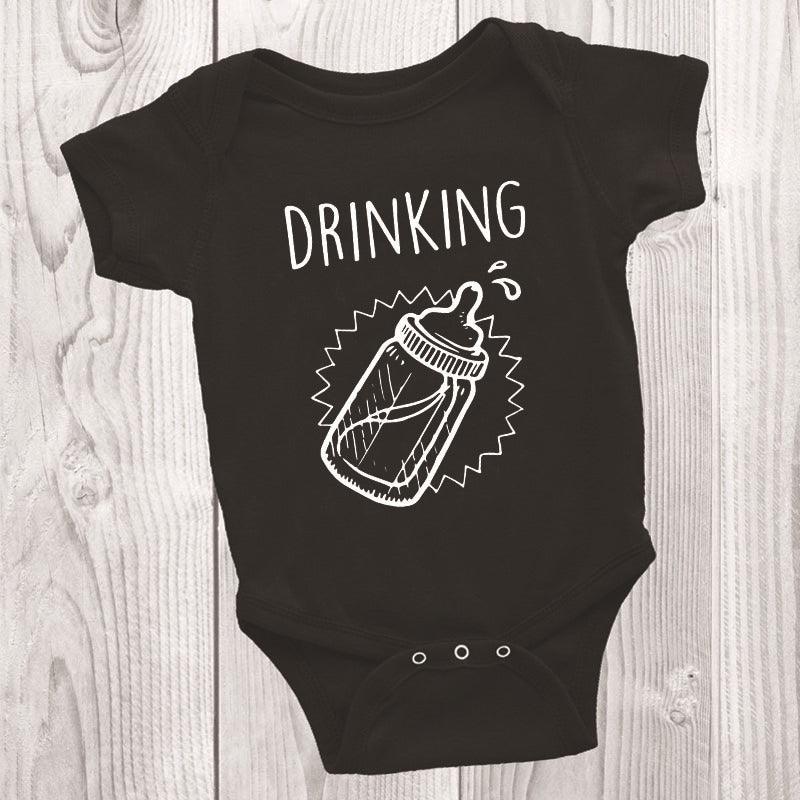 So Cute! ๐ผ Playful Bottle Print Summer Romper for Newborns - Babyzy
