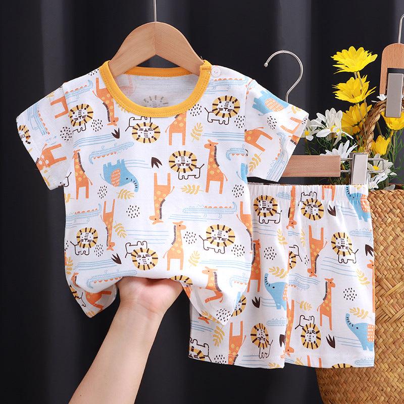 ☀️ Play All Day Set – 100% Cotton Short-Sleeved T-Shirt & Shorts for Kids - Babyzy