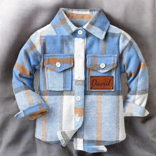 Little Lumberjack – Soft Patchwork Flannel Checkered Shirt for Kids