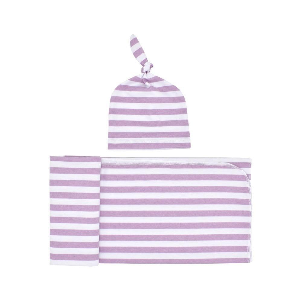 Soft Cotton Newborn Swaddle & Cap Set – Cozy Comfort for Baby's First Moments - Babyzy