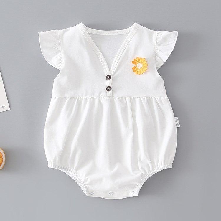 Sweet Summer Style! Newborn Baby Girl One-Piece Romper ☀️🌸 - Babyzy