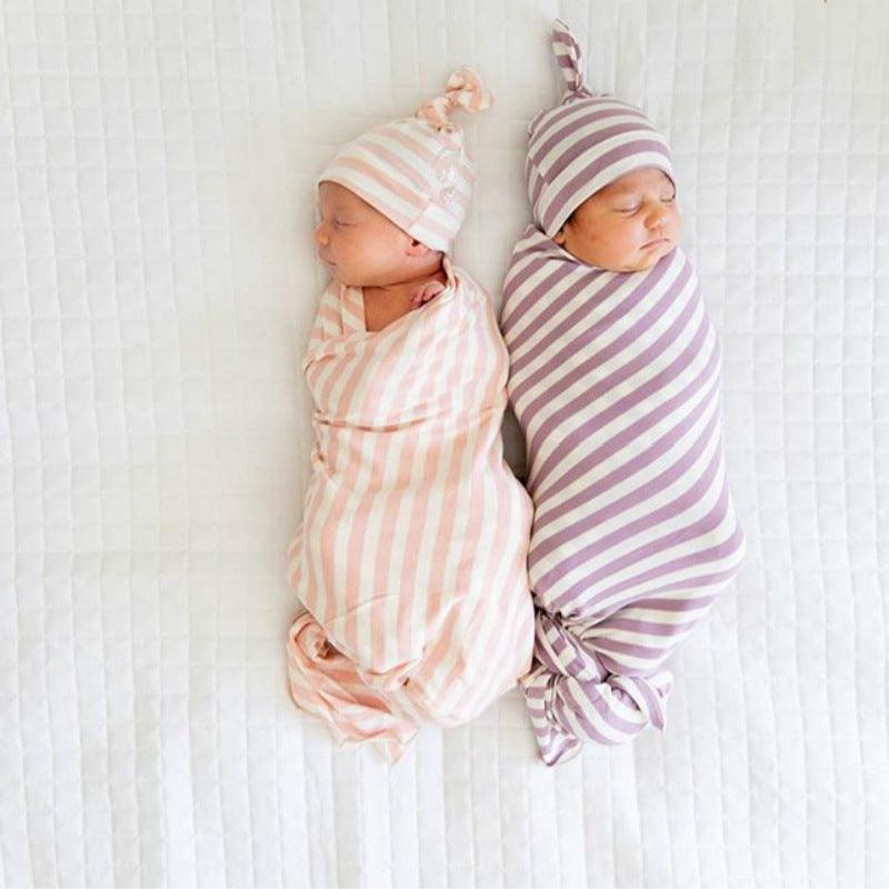 Soft Cotton Newborn Swaddle & Cap Set – Cozy Comfort for Baby's First Moments - Babyzy