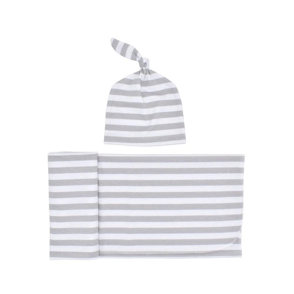 Soft Cotton Newborn Swaddle & Cap Set – Cozy Comfort for Baby's First Moments - Babyzy