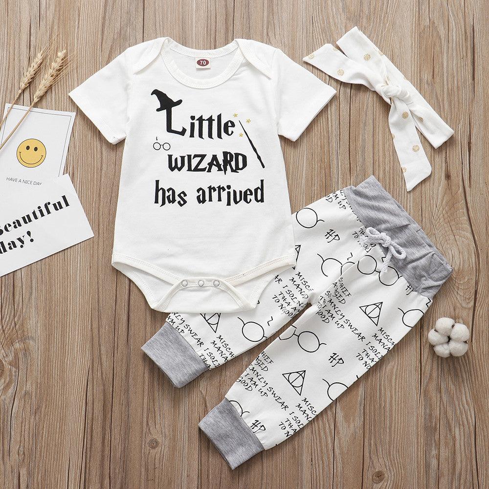 The Wizard Has Arrived – Magical 3-Piece Baby Outfit Set - Babyzy