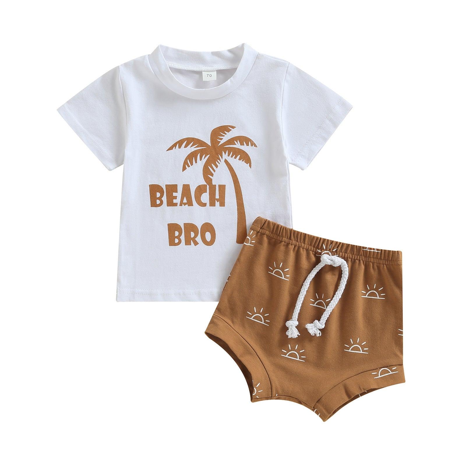 ☀️🌴 Little Sunshine: Baby Boys' Coconut Tee & Sun Shorts - Babyzy