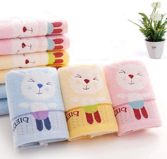Pure Cotton 32 Share Cartoon Children Wash Face Small Towel Water Absorbent Small Rabbit Manufacturers Direct 25x50cm - Babyzy