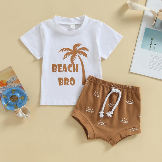 ☀️🌴 Little Sunshine: Baby Boys' Coconut Tee & Sun Shorts - Babyzy
