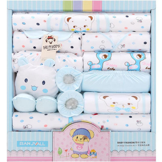 🎁 Ultimate Welcome Home Set – 18-Piece Cotton Newborn Essentials Gift Box - Babyzy