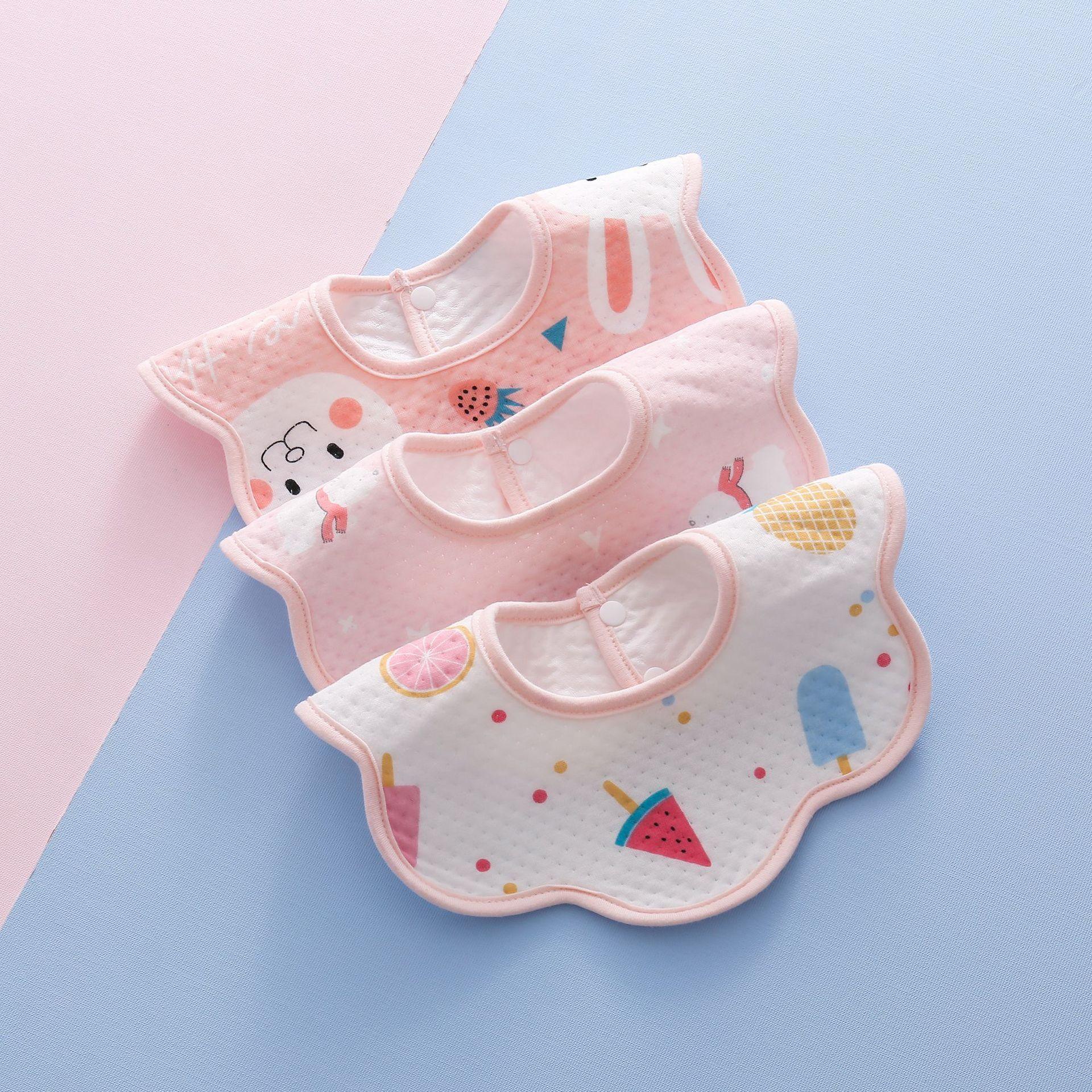 Stay Dry & Comfy! Waterproof Cotton Baby Bib / Drool Towel 💧👶 - Babyzy