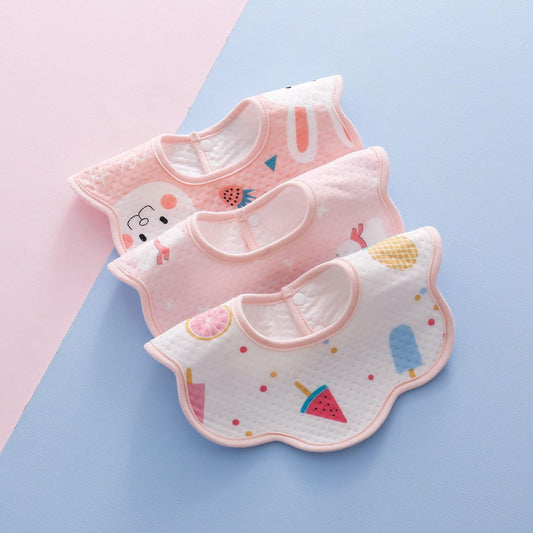 Stay Dry & Comfy! Waterproof Cotton Baby Bib / Drool Towel 💧👶 - Babyzy